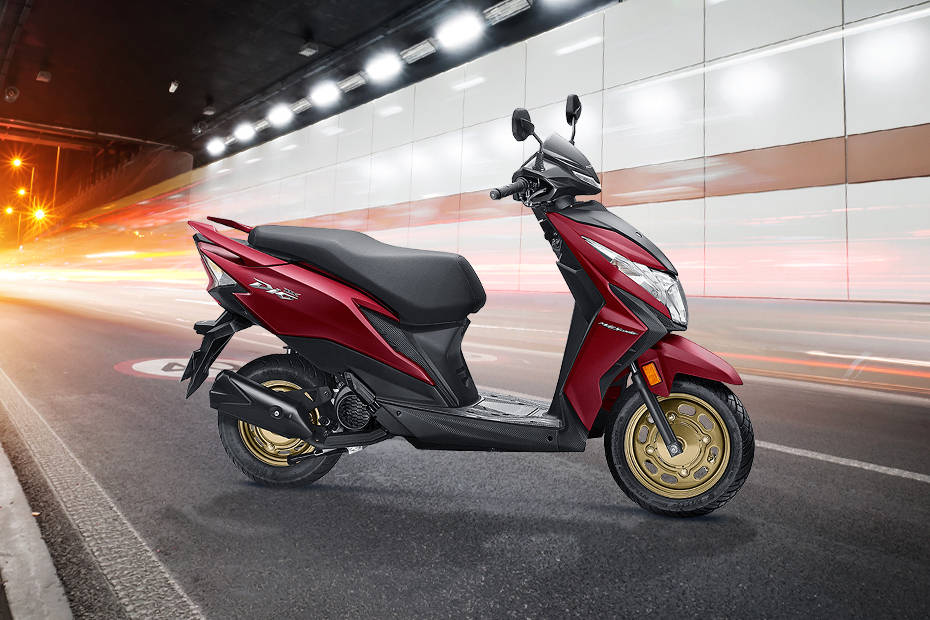 Dio scooty red online colour