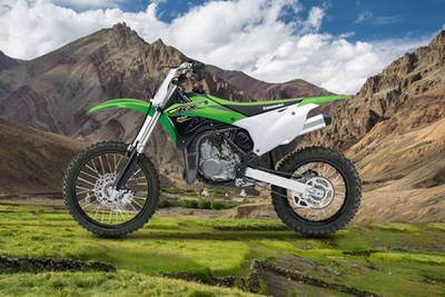 Kawasaki KX 100 Left Side View