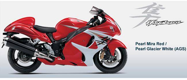 Hayabusa bike shop red colour