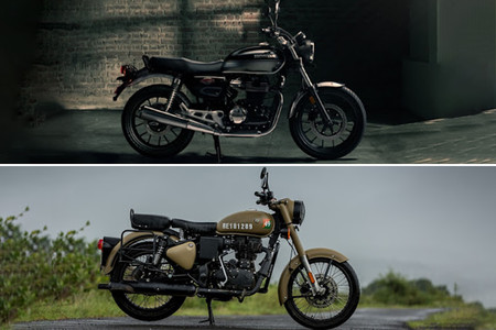 Honda Highness CB350 vs Royal Enfield Classic 350: Image Comparison Honda Highness CB350 vs Royal Enfield Classic 350: Image Comparison