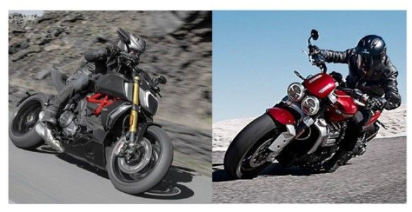 2021 Ducati Diavel 1260 vs Triumph Rocket 3: Photo Comparison