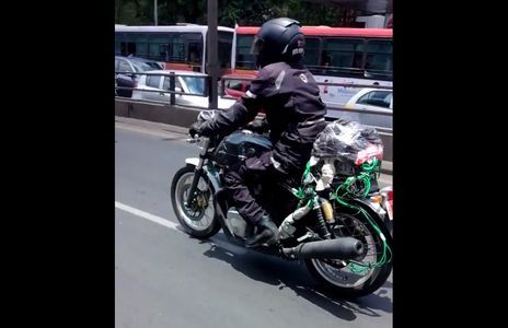 Twin Cylinder Royal Enfield Bike Spotted Testing In Pune