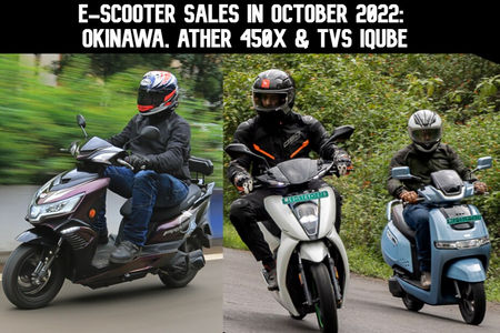 Here’s How Many TVS iQube, Ather 450X And Okinawa E-scooters Were Sold In October