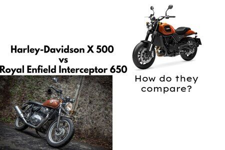 Compared in 10 Pics - Harley-Davidson X 500 vs Royal Enfield Interceptor 650