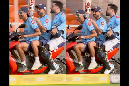  IPL Stars: Ashish Nehra, Mohit Sharma and Rashid Khan Spotted Having Fun On The Ather e-Scooter