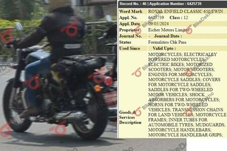 Royal Enfield Classic 650 Twin Name Confirmed; Trademark Filed
