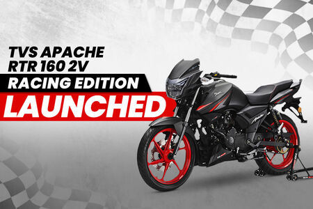 BREAKING: TVS Apache RTR 160 2V Racing Edition Launched At 1.28 Lakh