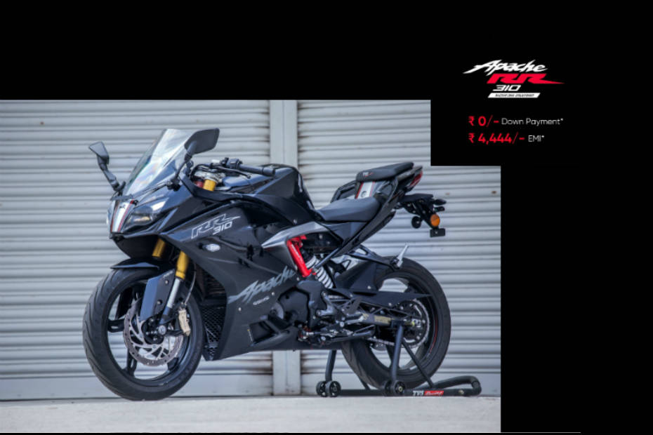 Tvs Apache Rr 310 Now Available With Zero Down Payment Bikedekho