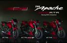 Tvs Launches The Apache Rtr Series In New Matte Red Colour