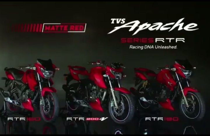 TVS Launches The Apache RTR Series In New Matte Red Colour TVS Launches The Apache RTR Series In New Matte Red Colour