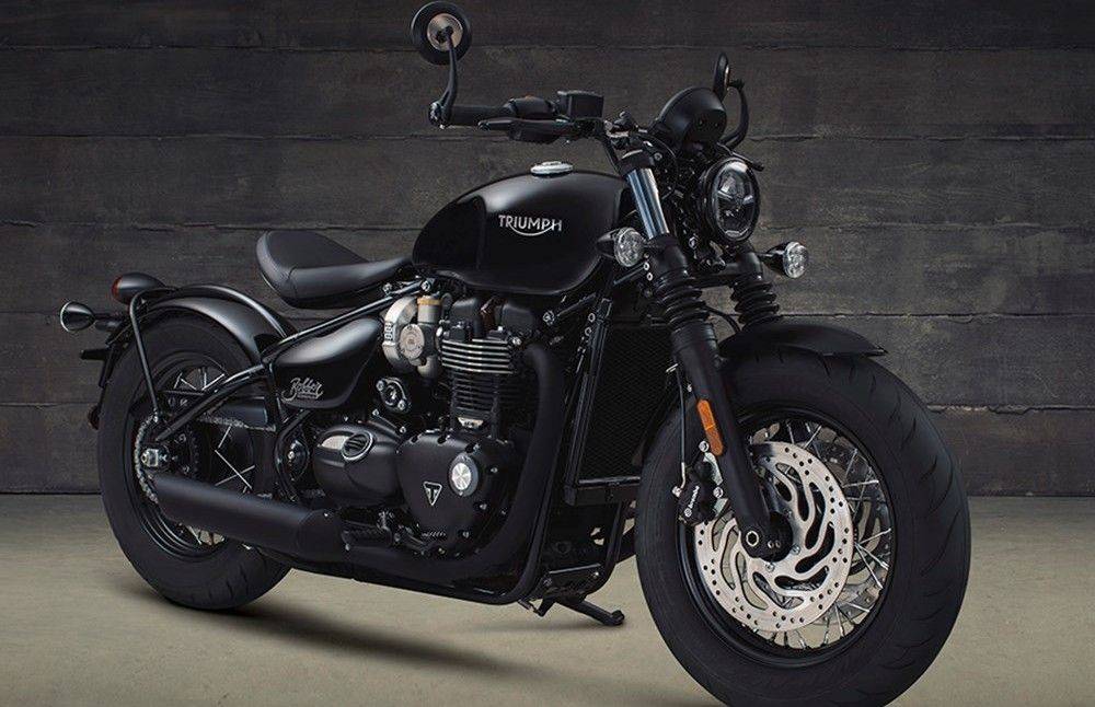 Triumph black shop bobber