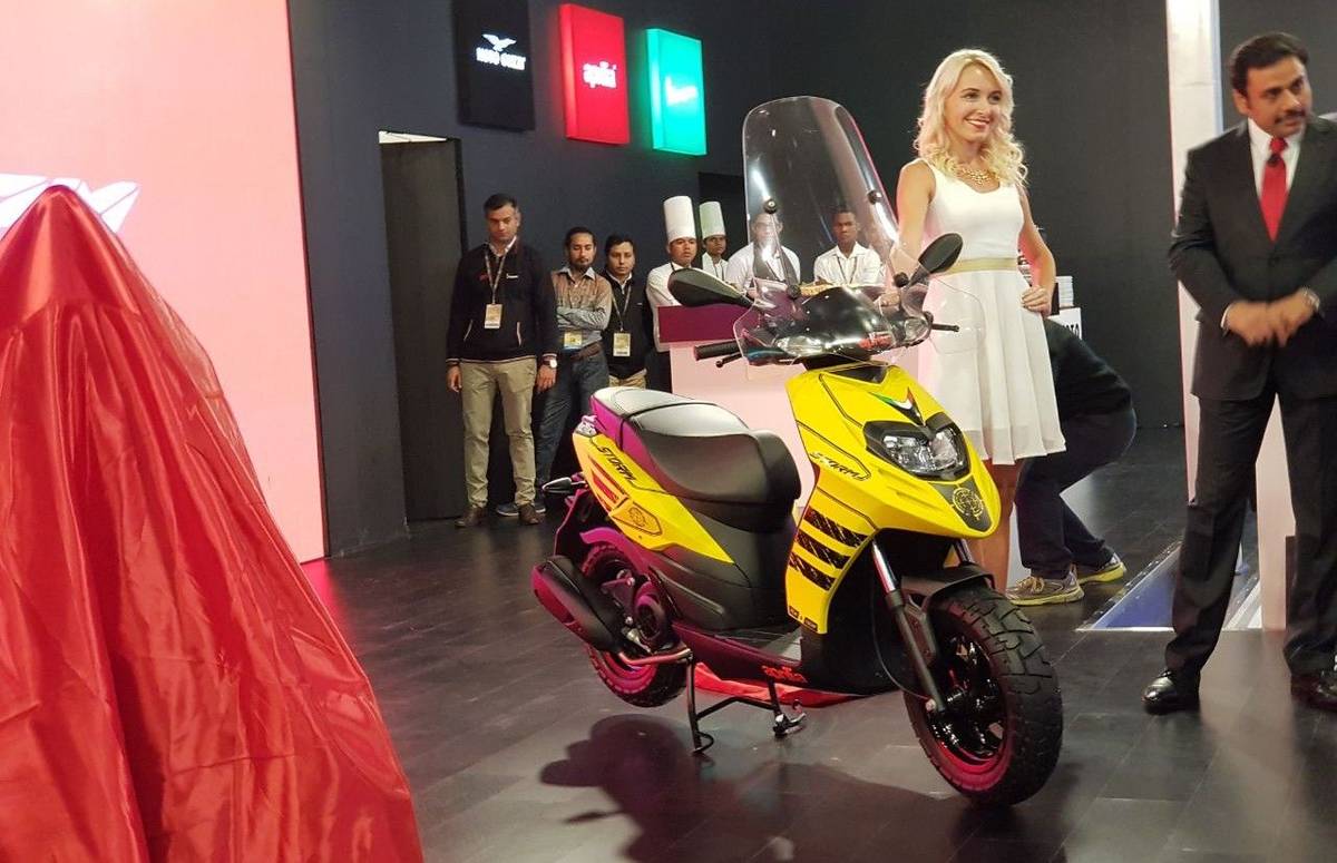 Aprilia Unveils Storm 125cc Scooter At Auto Expo 2018 Aprilia Unveils Storm 125cc Scooter At Auto Expo 2018