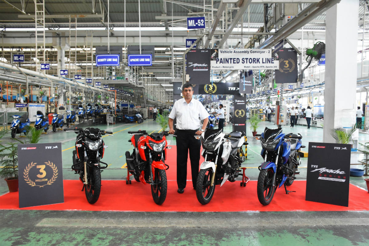 TVS Apache Passes 30 Lakh Sales Milestone TVS Apache Passes 30 Lakh Sales Milestone