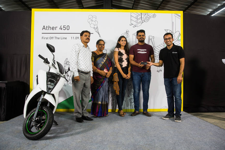 Ather Energy Delivers First Lot Of Ather 450 Scooters To Customers