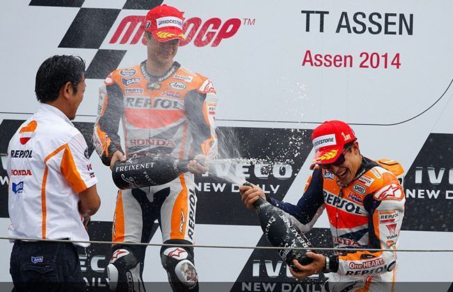 Dovi gets Ducati a podium; Marquez swims to his 8th victory!