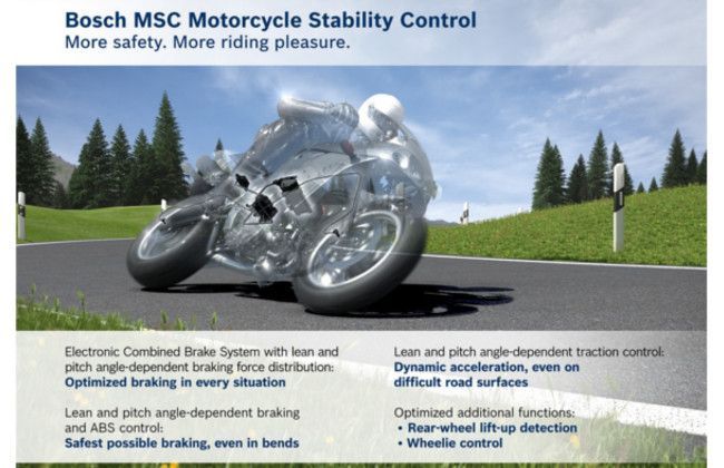 Bosch offers high-end safety features for all class motorcycles