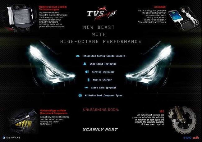 Liquid-Cooled TVS Apache RTR 200 to be Launched at 2016 Auto Expo Alongside Updated RTR 180