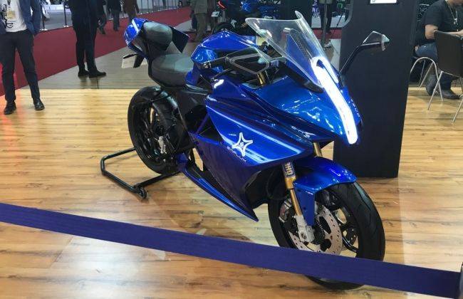 Emflux Model 1 Electric Superbike Showcased At Auto Expo 2018