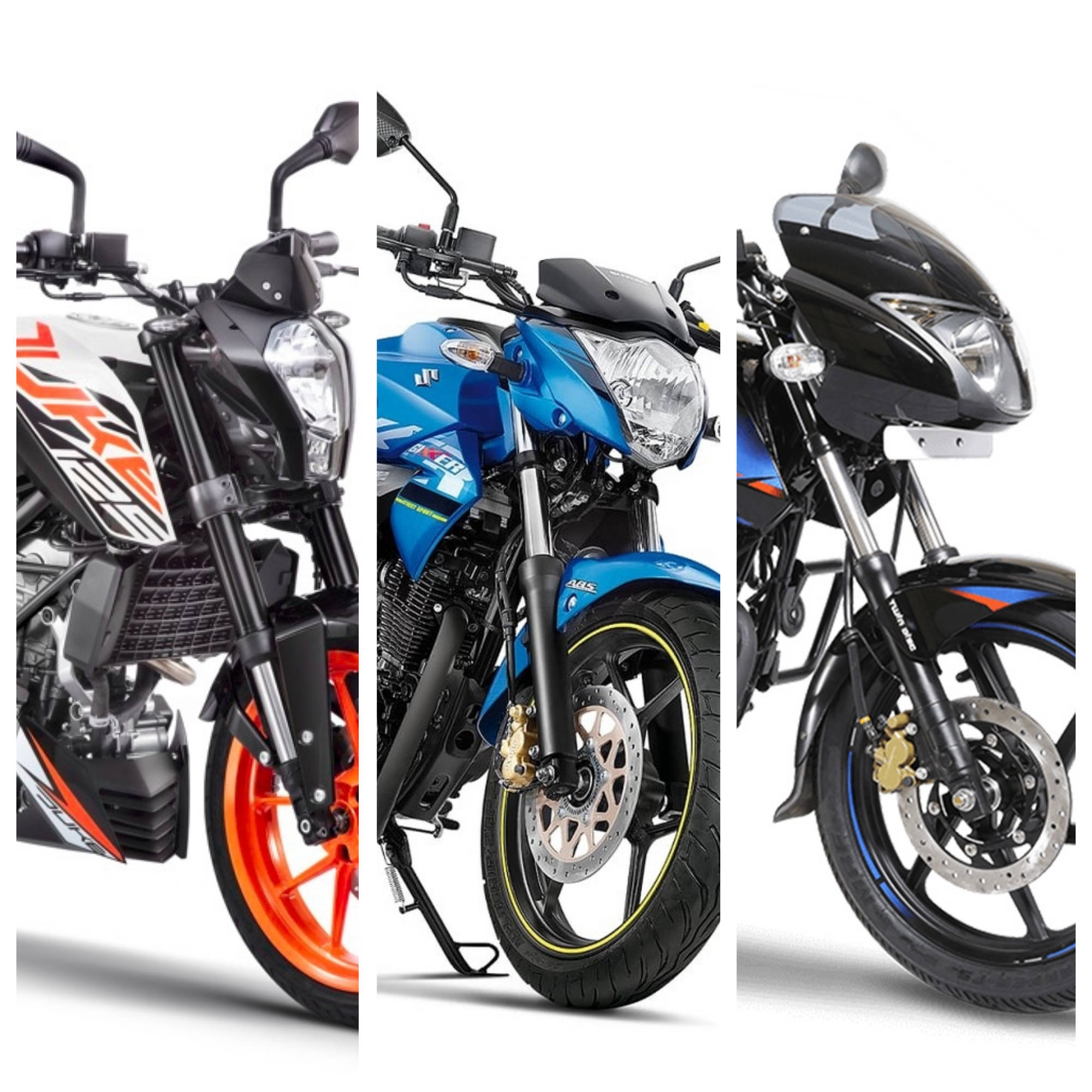 KTM 125 Duke vs Suzuki Gixxer vs Bajaj Pulsar 150: Spec Comparison