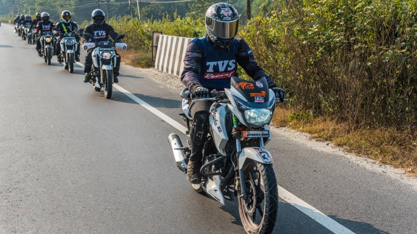 TVS Flags Off First-ever International Ride For Apache Owners Group