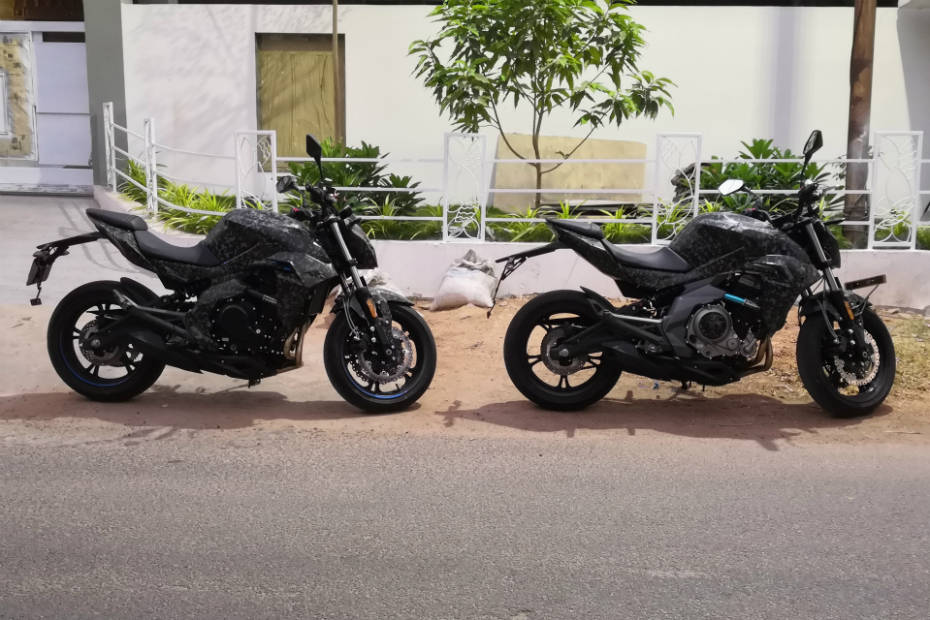 CFMoto 400NK spotted testing in India