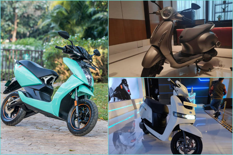 Ather 450X vs TVS iQube Electric vs Bajaj Chetak: Specifications ...