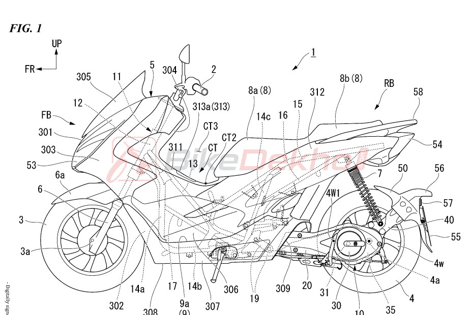 Honda PCX Electric Scooter Patent Images Leaked; Will It Come To India