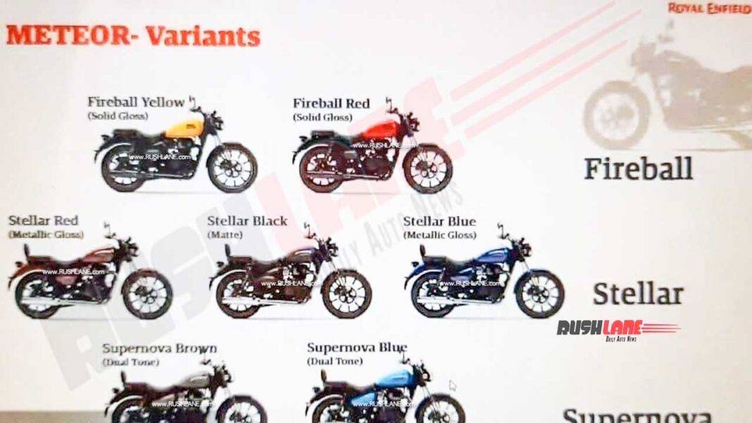 royal enfield meteor different models