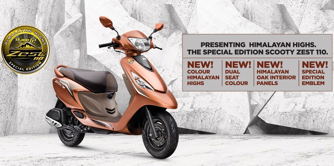 TVS Scooty Zest 110 Himalayan Highs Special Edition