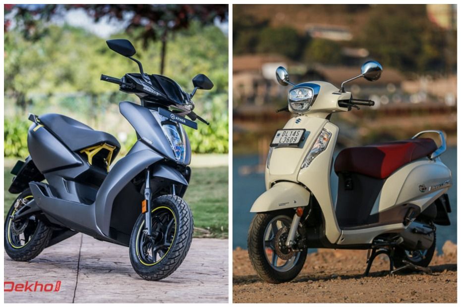 Ather 450X vs Suzuki Access 125 BS6 Performance Numbers Compared 