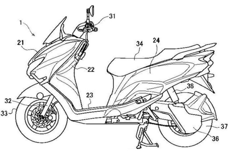 Suzuki Burgman Street Electric-scooter Patent Drawings Leaked
