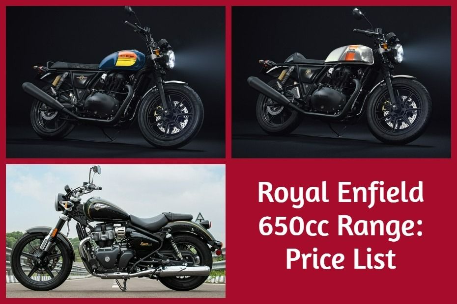 Royal Enfield 650cc Bikes Price List