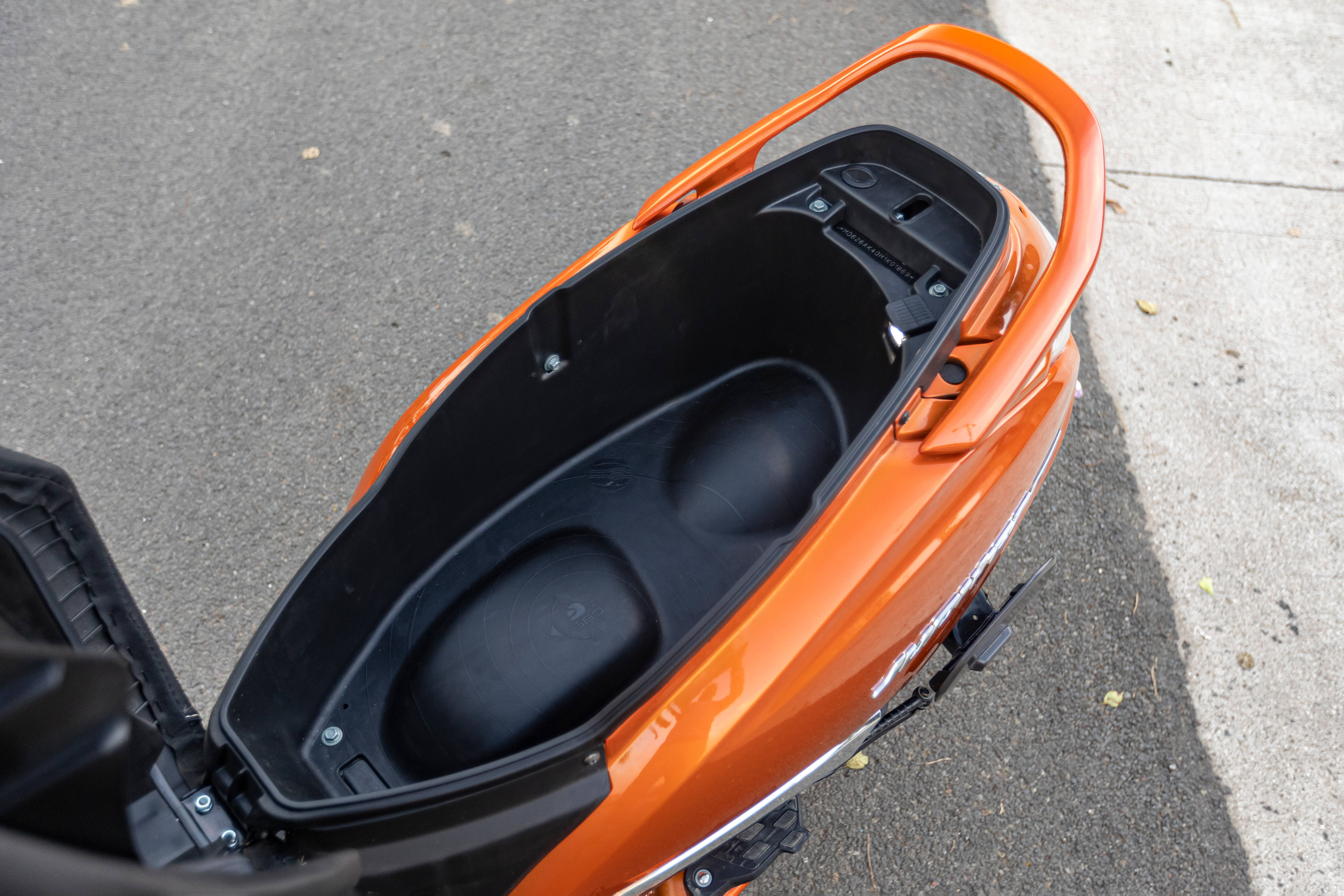 TVS Jupiter 125 Review Underseat Storage