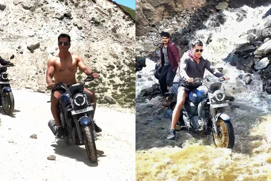1 Sonu Sood Spotted Without a Helmet in Ladakh