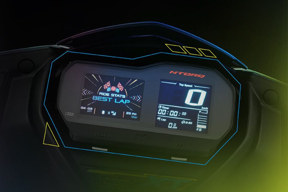 TVS NTorq 125 Race XT TFT Screen TVS NTorq 125 Race XT Instrument Console