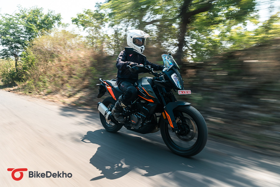 KTM 390 Adventure RIding Front Three Fourth 2