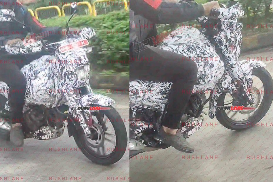 Bajaj CNG Bike Spied Testing Again - Front and Side Bajaj CNG Bike Spied Testing Again - Front and Side