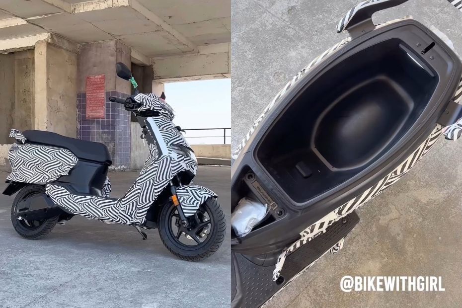 upcoming Ather Rizta electric scooter underseat storage