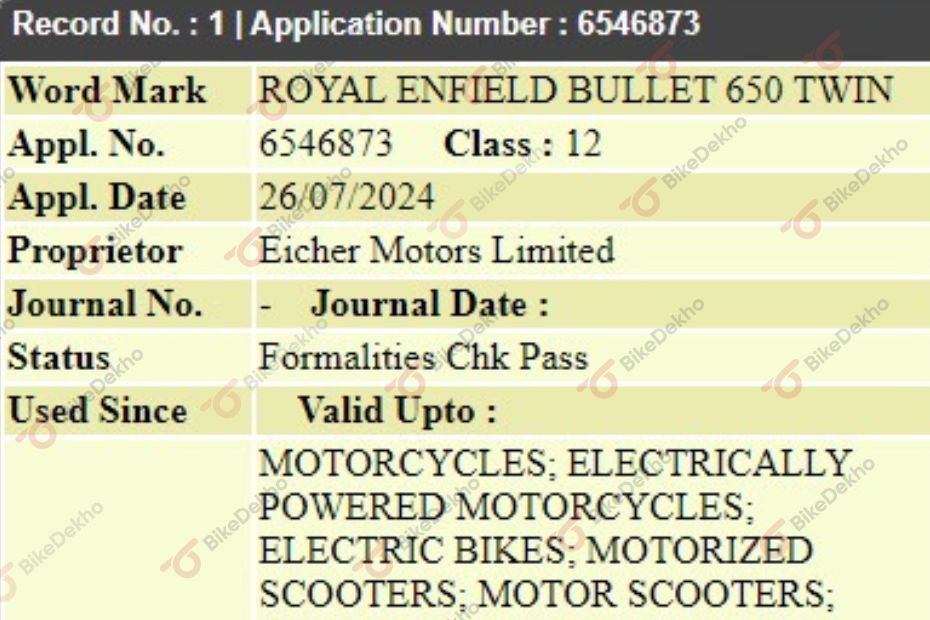 Royal Enfield Bullet 650 Twin Name Trademarked Royal Enfield Bullet 650 Twin Name Trademarked