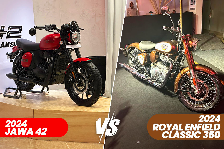 2024 Jawa 42 vs 2024 Royal Enfield Classic 350: Image Comparison 2024 Jawa 42 vs 2024 Royal Enfield Classic 350: Image Comparison