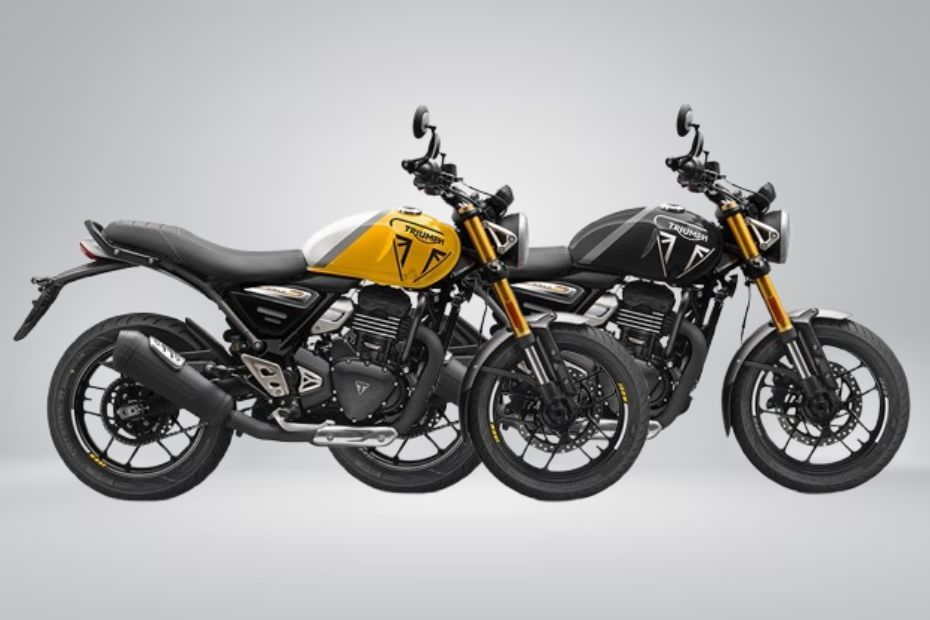 Triumph Speed 400 Racing Yellow/Pearl Metallic White and Phantom Black/Pewter Grey