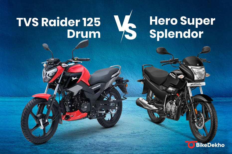 TVS Raider 125 Drum Vs Hero Super Splendor: Image Comparison