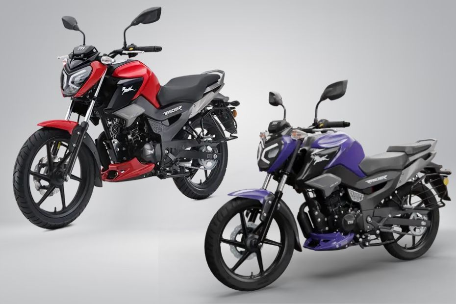 TVS Raider Single and Split Seat Variants TVS Raider Single and Split Seat Variants