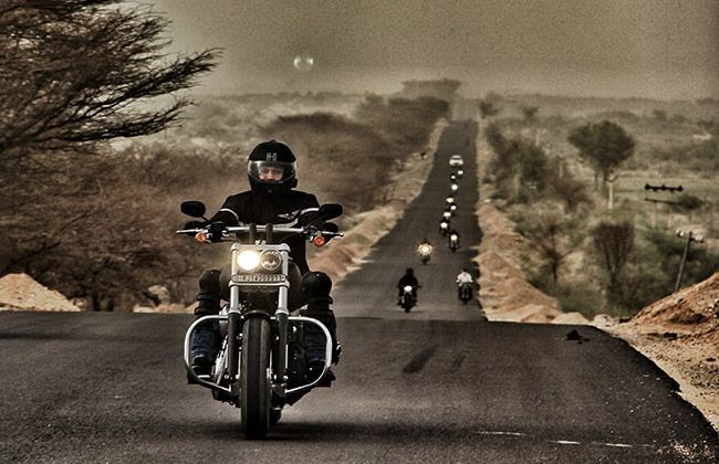 Witness H.O.G rally of over 300 Harley Davidson Owners in Pushkar