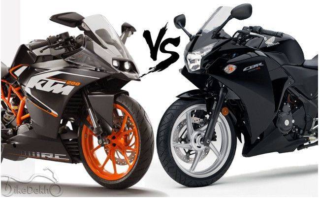 KTM RC 200 vs Honda CBR250R