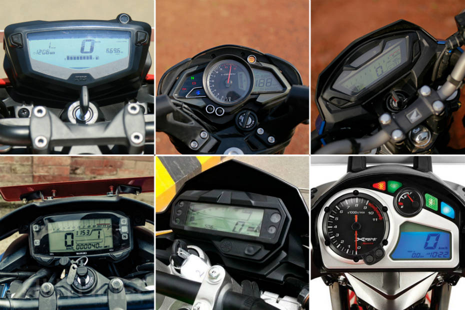 Spec Comparison: TVS Apache RTR 160 4V Vs Bajaj Pulsar NS 160 Vs Honda CB Hornet 160R Vs Suzuki Gixxer  Vs Yamaha FZ S FI (V 2.0) Vs Hero Xtreme.....