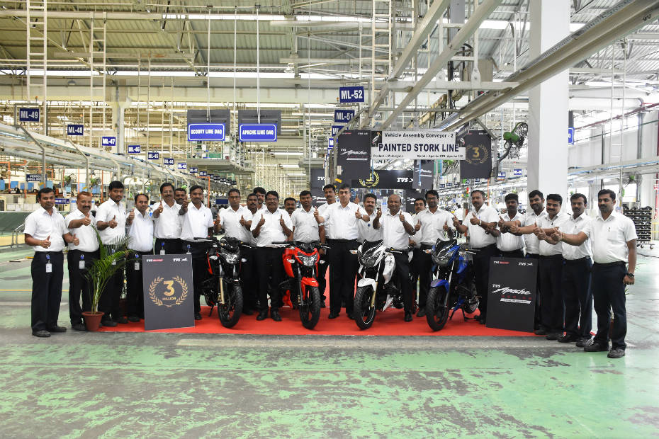 TVS Apache Passes 30 Lakh Sales Milestone