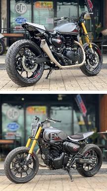Check Out This Custom Royal Enfield Hunter 350 Flat Tracker